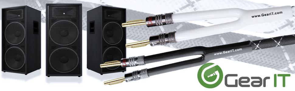 GearIT 12AWG OFC Bare Copper Speaker Wire with Banana Plug