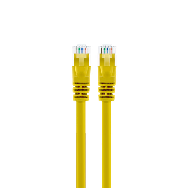 GearIT Cat6 Ethernet Patch Cable - Snagless RJ45, Stranded, 550Mhz, UTP, Pure Bare Copper Wire, 24AWG  - Yellow - GearIT