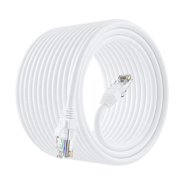 GearIT Cat6 Ethernet Patch Cable - CCA Network Cord - UTP, White - GearIT