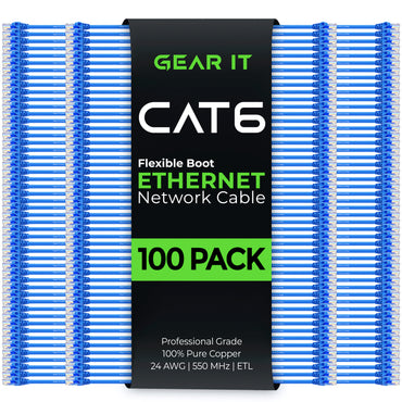 Flexible Soft Boot Cat6 Ethernet Patch Cable, Blue - GearIT