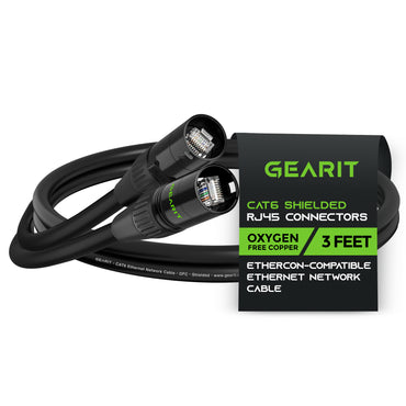 CAT6 EtherCON Cable for Pro Audio, Black - GearIT