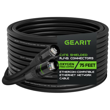 CAT6 EtherCON Cable for Pro Audio, Black - GearIT