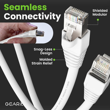 Cat6 Outdoor Ethernet Cable - 23AWG LLDPE Weatherproof Jacket S/FTP Direct Burial