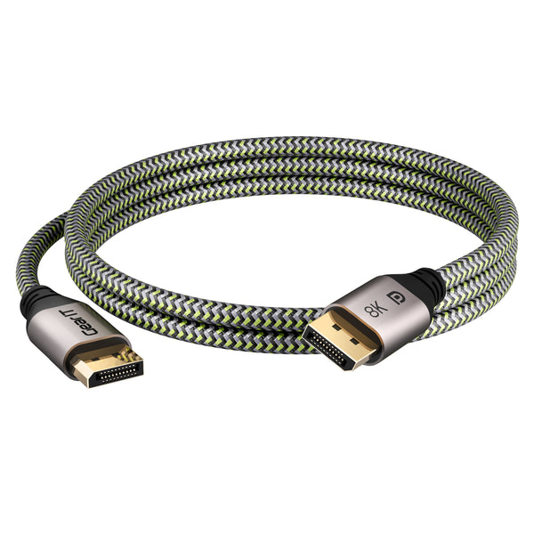 GearIT 8K DisplayPort Cable - DP 1.4 Cable - 8K@60Hz / 4K@144Hz / 2K@165Hz, Braided - GearIT