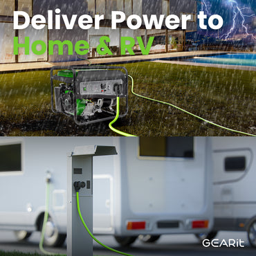 50 Amp NEMA 14-50 Heavy Duty Extension Cord Power Cord, Green