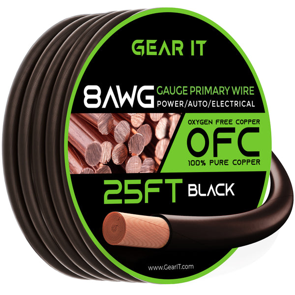 8 Gauge OFC Ground Wire - 8AWG Electrical Power Cable - GearIT