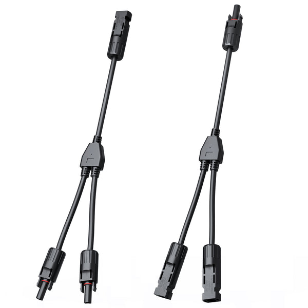 GearIT Solar Panel Connectors with Male to Female Connectors for Solar Panel Y Multi Branch Adapter - GearIT