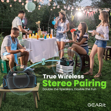 GEARit BOOM 120W Portable Bluetooth Speaker IPX6