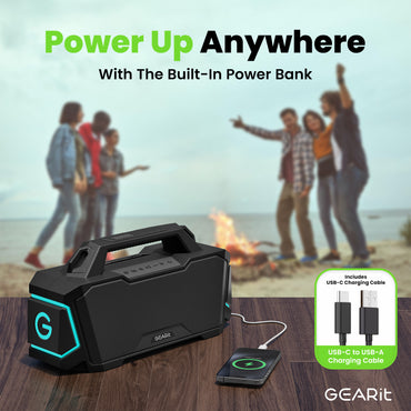 GEARit BOOM 120W Portable Bluetooth Speaker IPX6