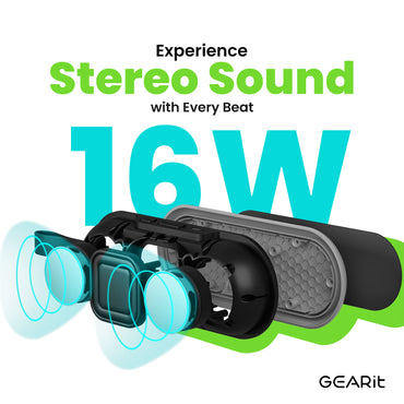 GEARit SoundBrick RGB Wireless Golf Magnetic Bluetooth Speaker 16W Audio Output - IPX6 Water-Resistant