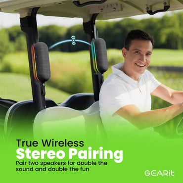 GEARit SoundBrick RGB Wireless Golf Magnetic Bluetooth Speaker 16W Audio Output - IPX6 Water-Resistant