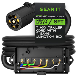 7 Way Conductor Wire RV Trailer Cord with Junction Box