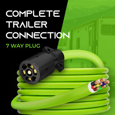 Heavy Duty 14AWG 7 Way Conductor Wire RV Trailer Cord GearIT