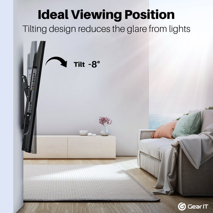 GearIT 37"-80" TV Wall Mount - Slim Full Tilt (Up to 165 lbs) - GearIT