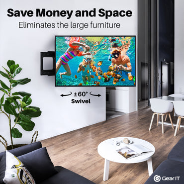 Swivel TV Wall Mount for 37-80inch TVs (Up to 132 lbs) GearIT