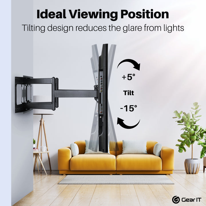 Swivel TV Wall Mount for 37-80inch TVs (Up to 132 lbs) GearIT