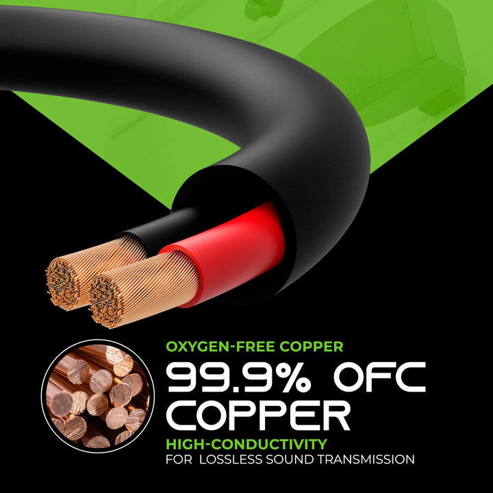 12 AWG OFC CL3 Outdoor Speaker Wire, Black GearIT